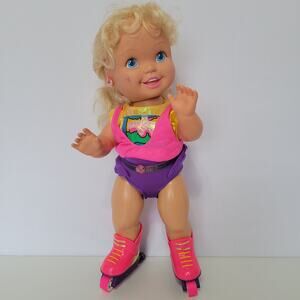 Tyco California Roller Baby Rollerblade Skate Doll Vintage 1991 Tested Works